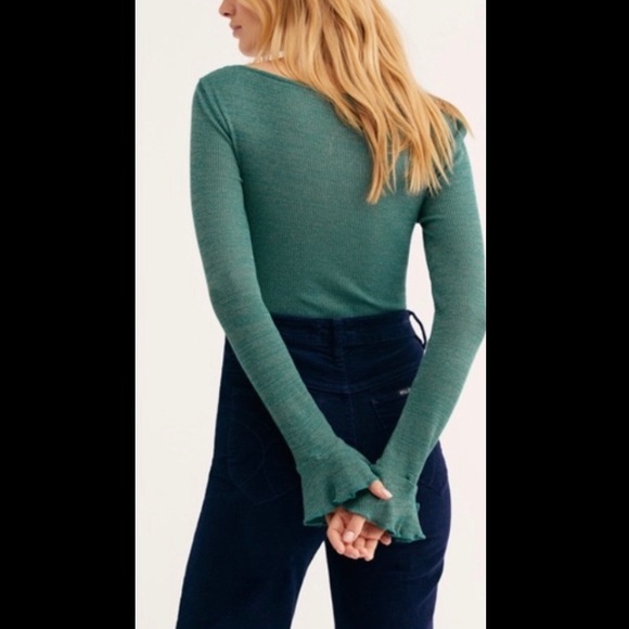 Intimately Free Say When Long Sleeve in Green - Picture 2 of 6